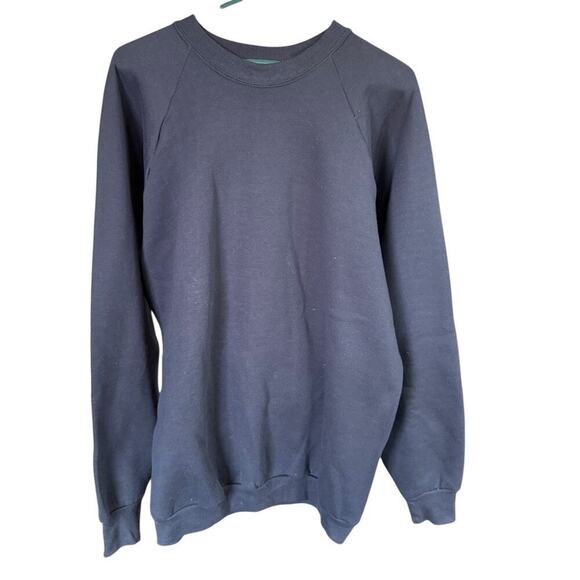 Vtg 80s 90s Sweatshirt Fruit Of The Look 50/50 Made In The USA Black XL Unisex - Picture 1 of 7